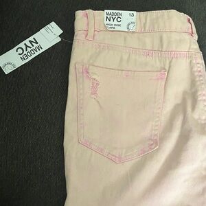 Madden NYC Women's Blush High Rise Flare Jeans